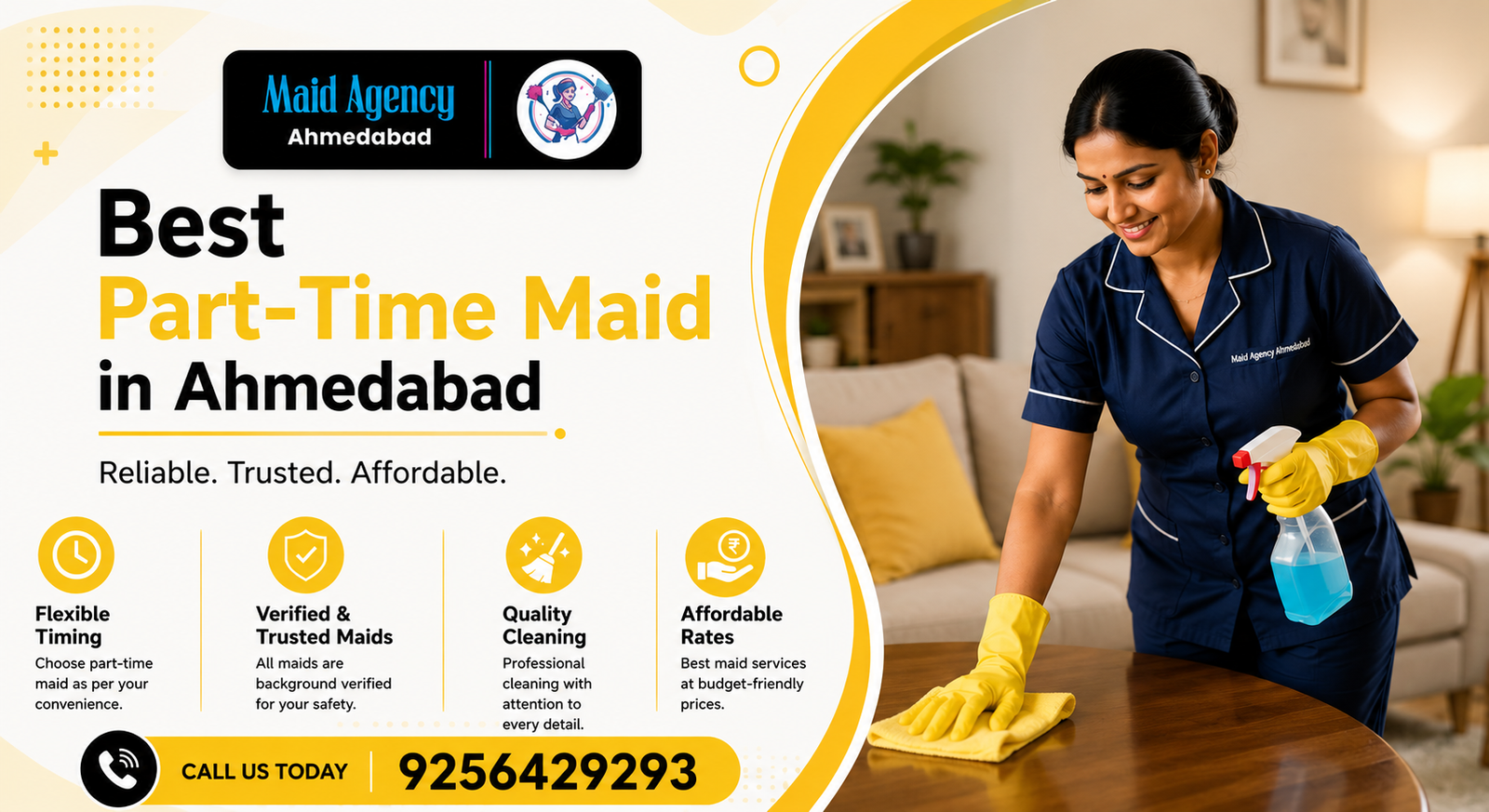Best Part-Time Maid in Ahmedabad – Maid Agency Ahmedabad